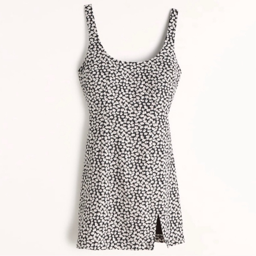 abercrombie & fitch 90s scoopneck slip mini dress